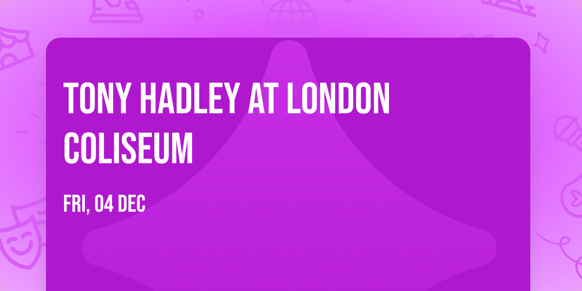 Tony Hadley at London Coliseum