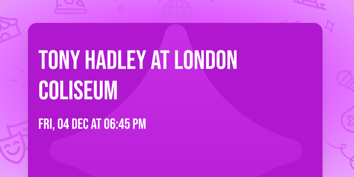 Tony Hadley at London Coliseum