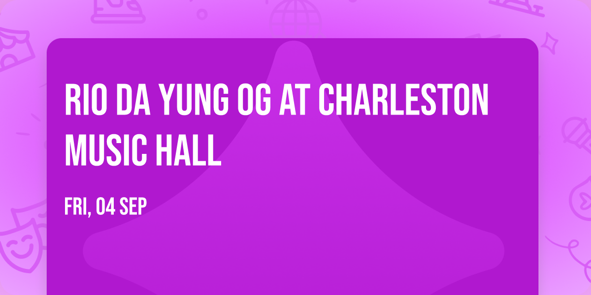 Rio Da Yung OG at Charleston Music Hall
