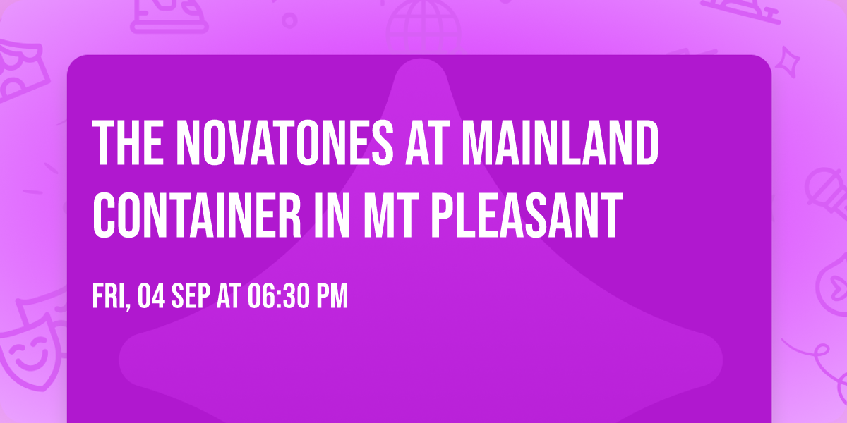 THE NOVATONES at MAINLAND CONTAINER in Mt Pleasant