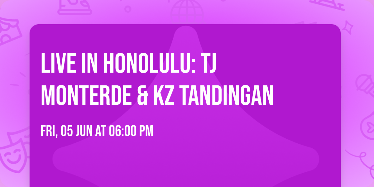 \ud83c\udf3a LIVE IN HONOLULU: TJ Monterde & KZ Tandingan \ud83c\udf3a