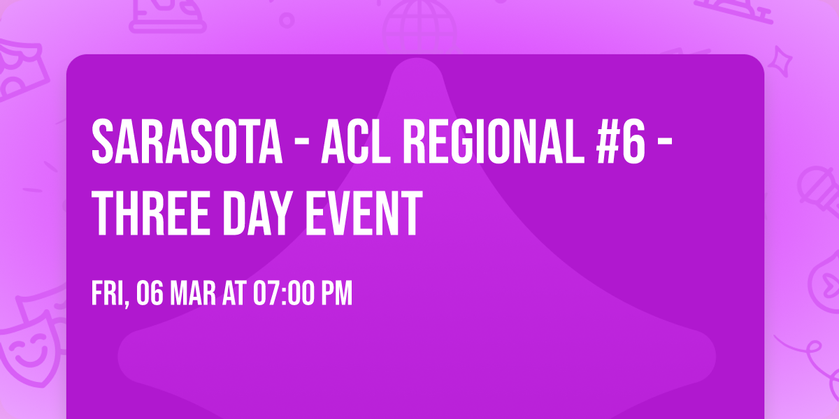 Sarasota - ACL Regional #6 - Three Day Event