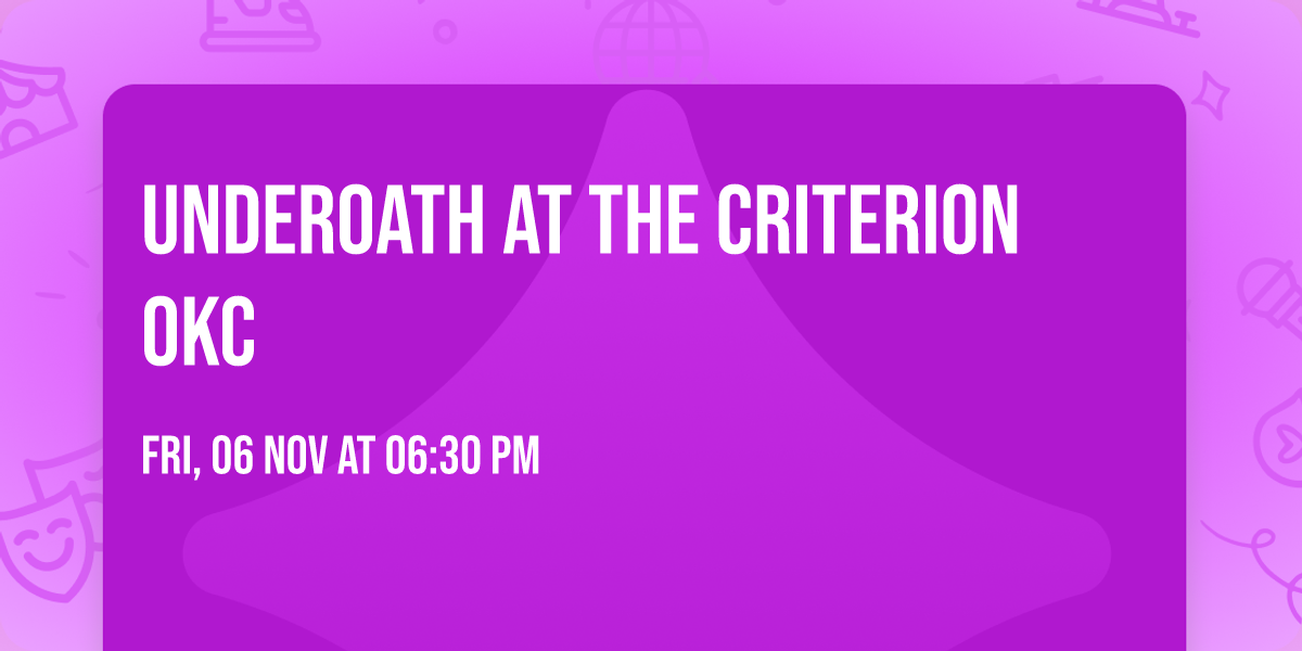 Underoath at The Criterion OKC