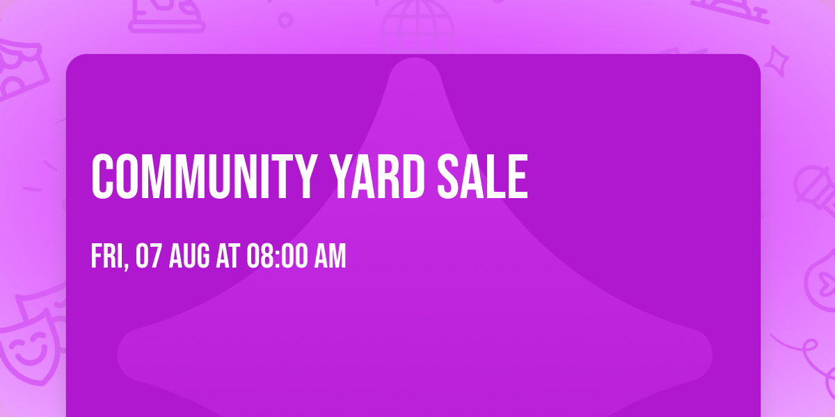 COMMUNITY YARD SALE
