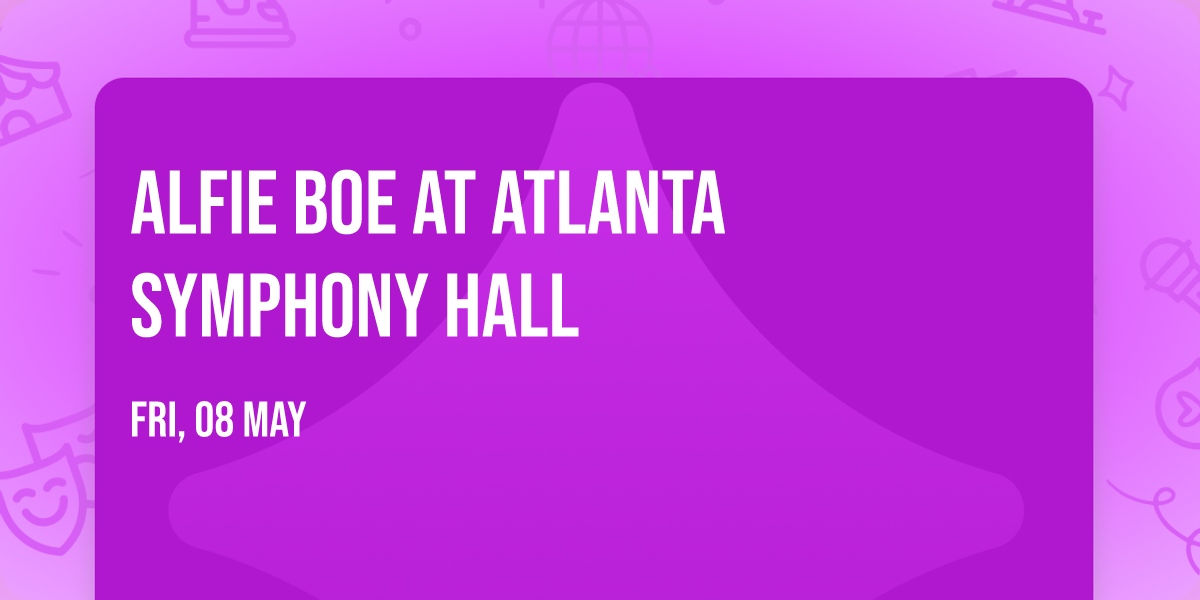Alfie Boe at Atlanta Symphony Hall
