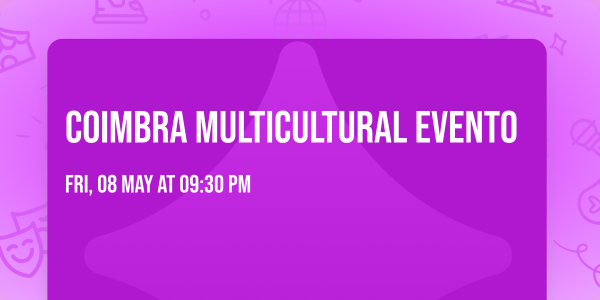 Coimbra multicultural evento 