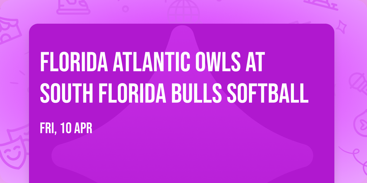 Florida Atlantic Owls at South Florida Bulls Softball