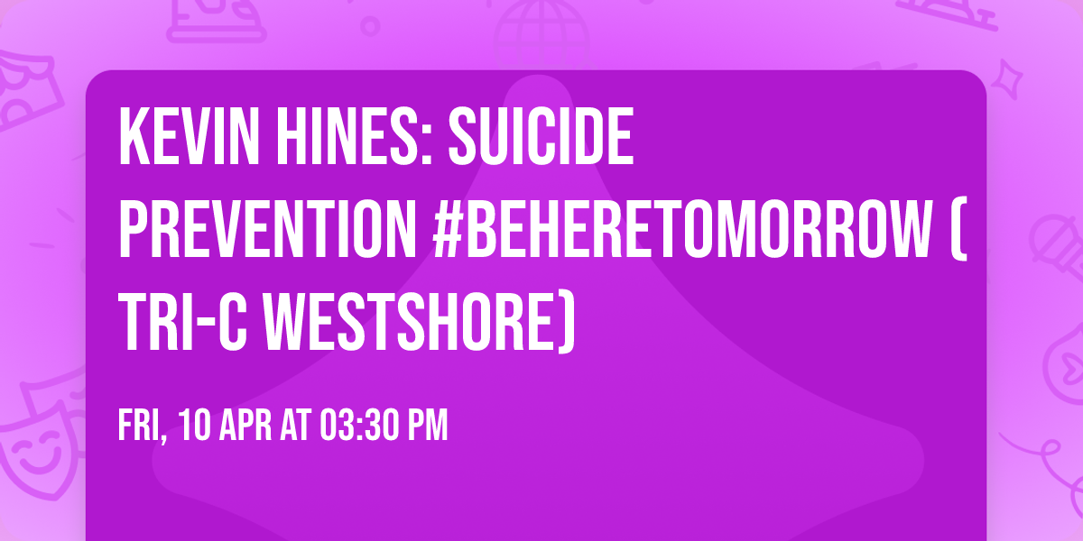 Kevin Hines: Suicide Prevention #BeHereTomorrow (Tri-C Westshore)