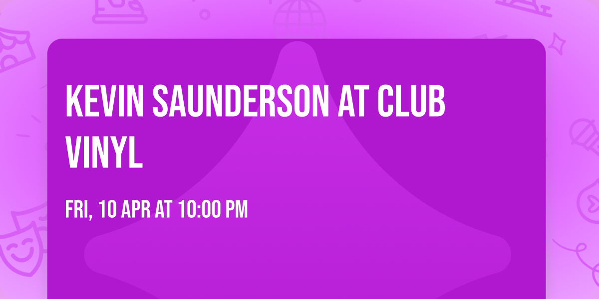Kevin Saunderson at Club Vinyl