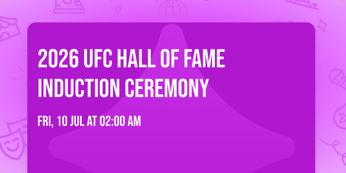 2026 UFC Hall of Fame Induction Ceremony