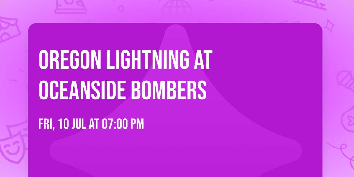 Oregon Lightning at Oceanside Bombers