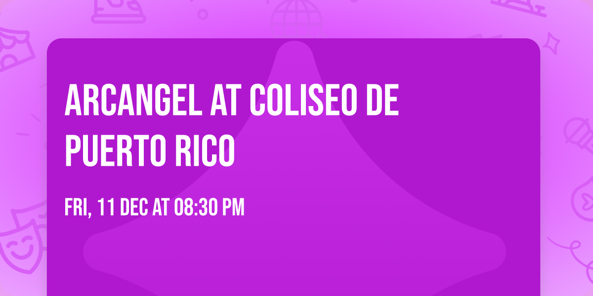 Arcangel at Coliseo de Puerto Rico