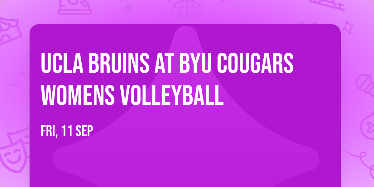 UCLA Bruins at BYU Cougars Womens Volleyball