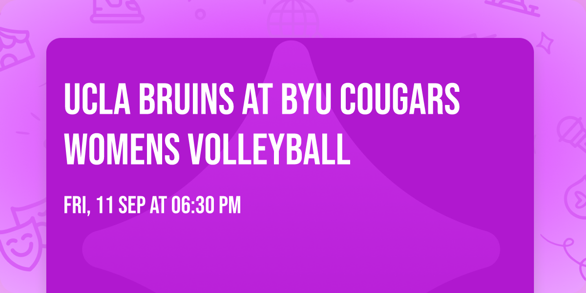 UCLA Bruins at BYU Cougars Womens Volleyball