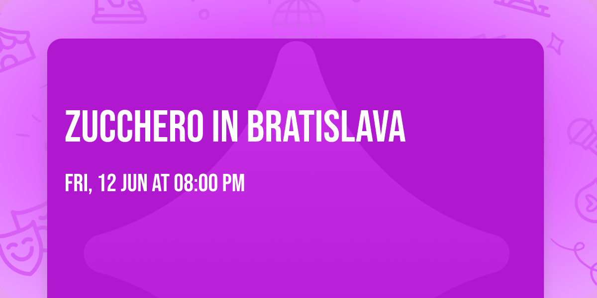 Zucchero in Bratislava