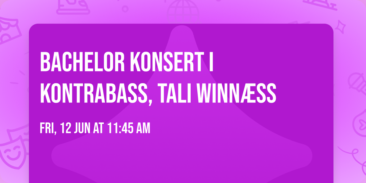 Bachelor konsert i kontrabass, Tali Winn\u00e6ss