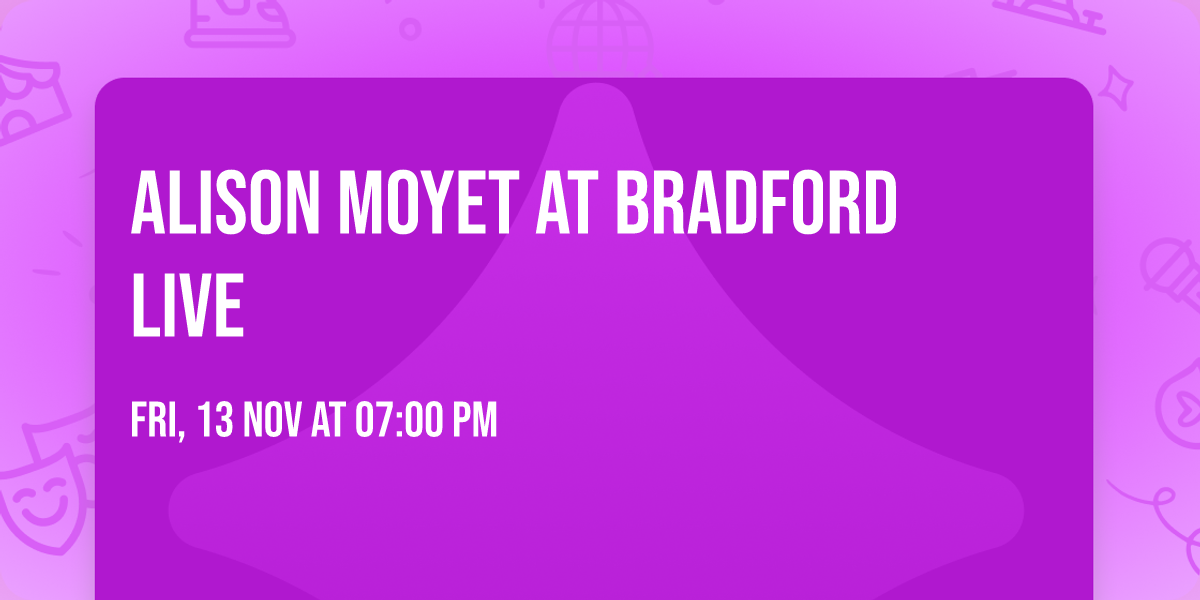 Alison Moyet at Bradford Live