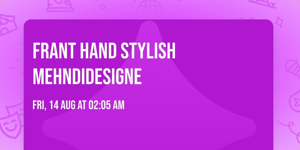 frant hand stylish mehndidesigne