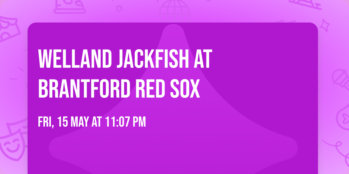 Welland Jackfish at Brantford Red Sox