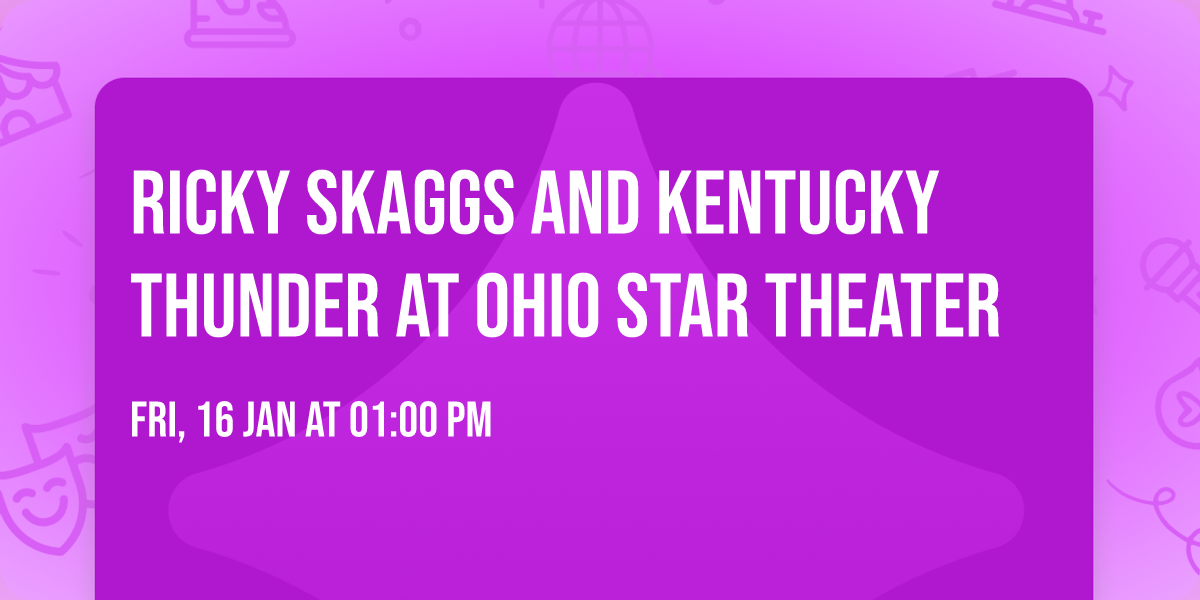 Ricky Skaggs and Kentucky Thunder at Ohio Star Theater