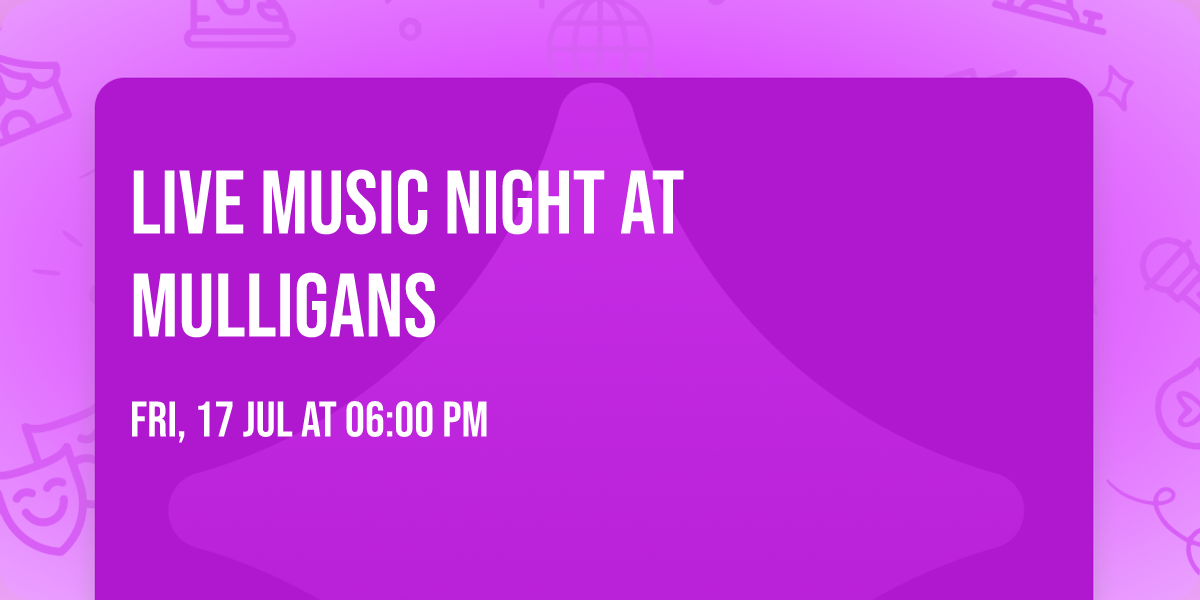 Live Music Night At Mulligans