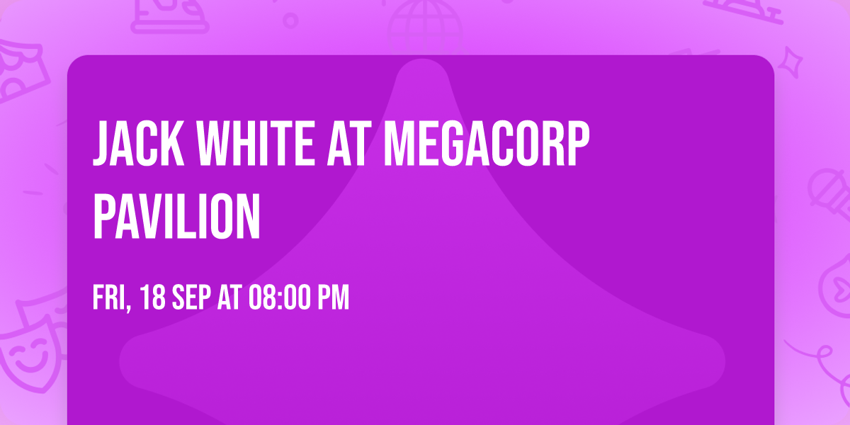 Jack White at MegaCorp Pavilion