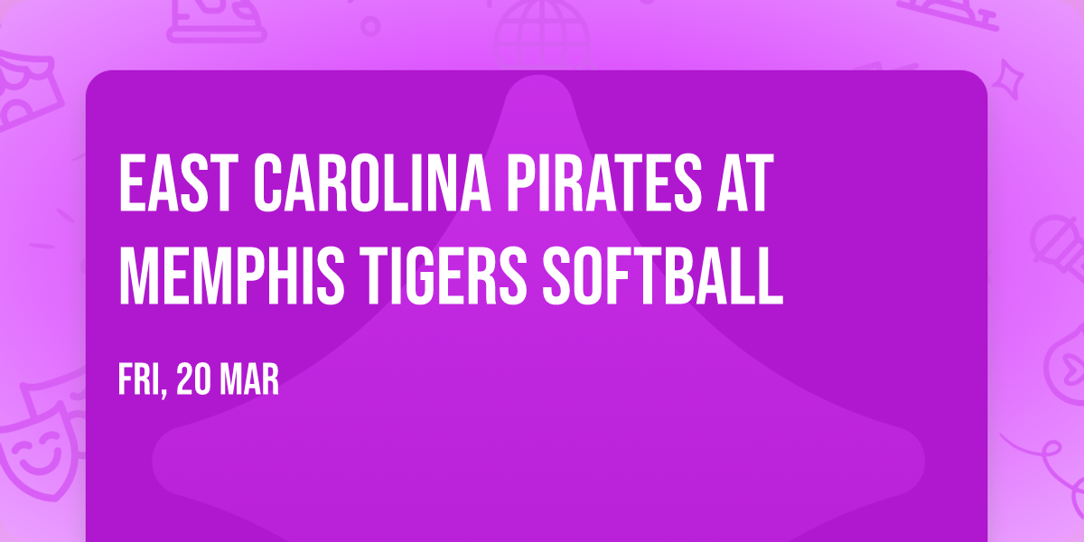 East Carolina Pirates at Memphis Tigers Softball