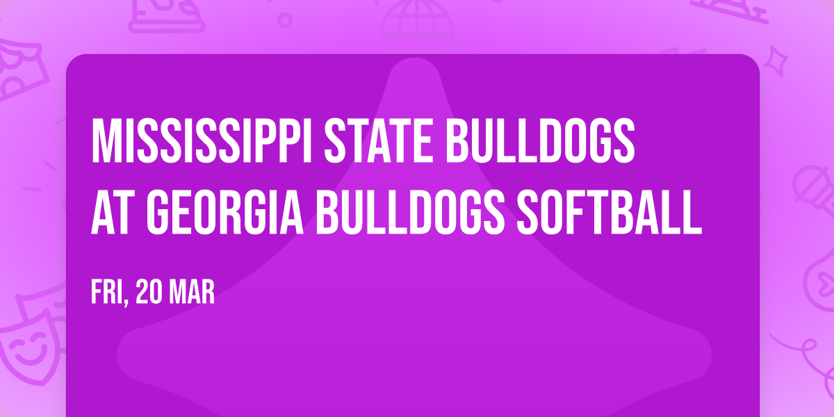 Mississippi State Bulldogs at Georgia Bulldogs Softball