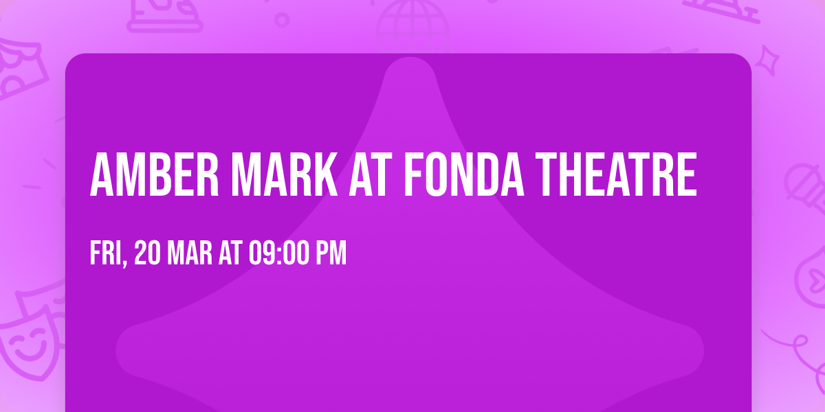 Amber Mark at Fonda Theatre
