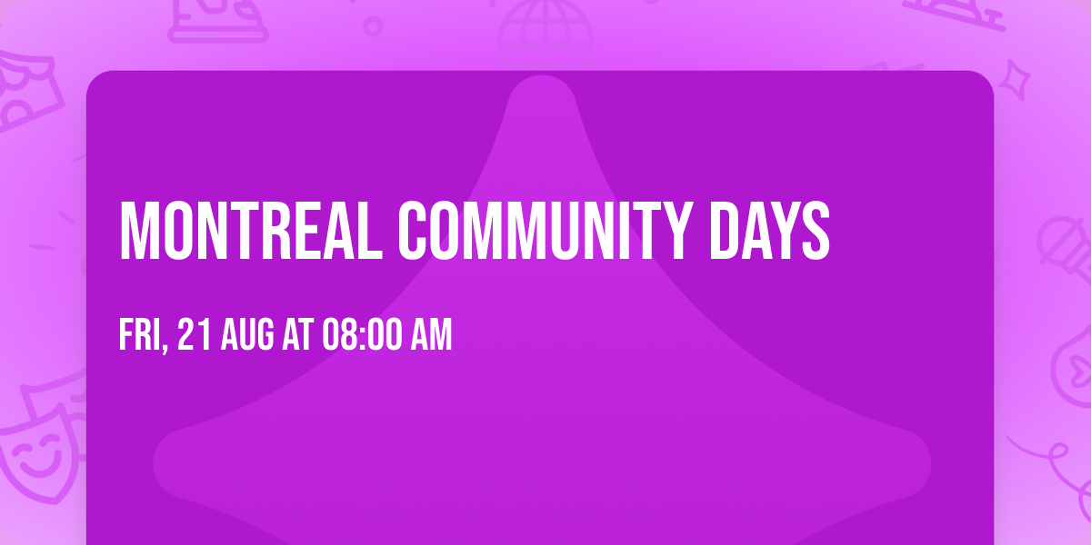 Montreal Community Days