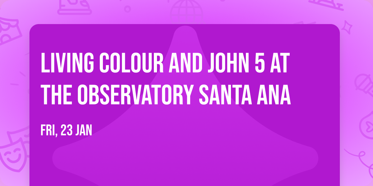 Living Colour and John 5 at The Observatory Santa Ana