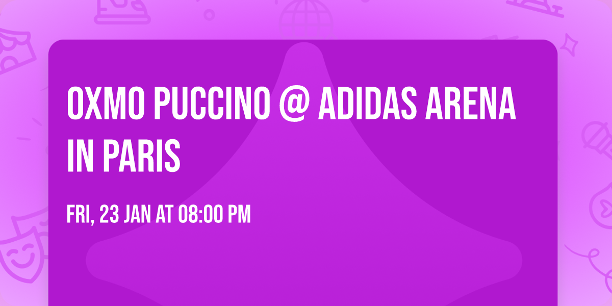 Oxmo Puccino @ adidas arena in Paris