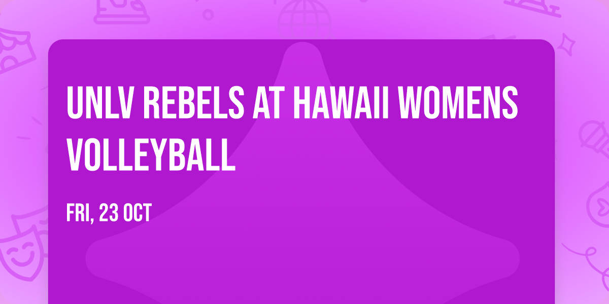 UNLV Rebels at Hawaii Womens Volleyball