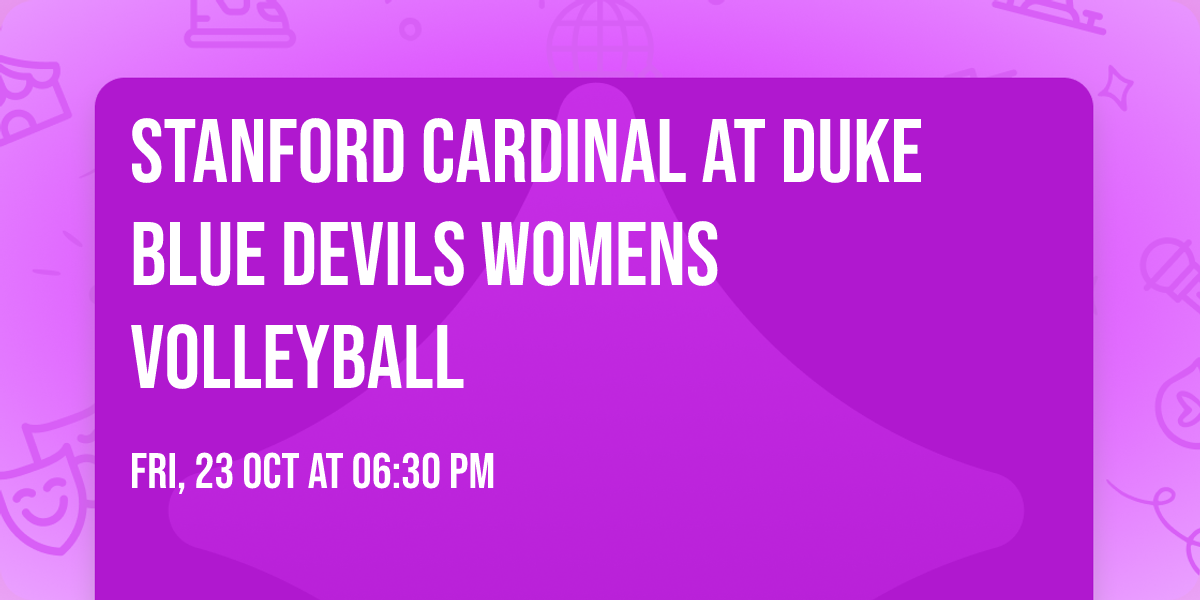 Stanford Cardinal at Duke Blue Devils Womens Volleyball