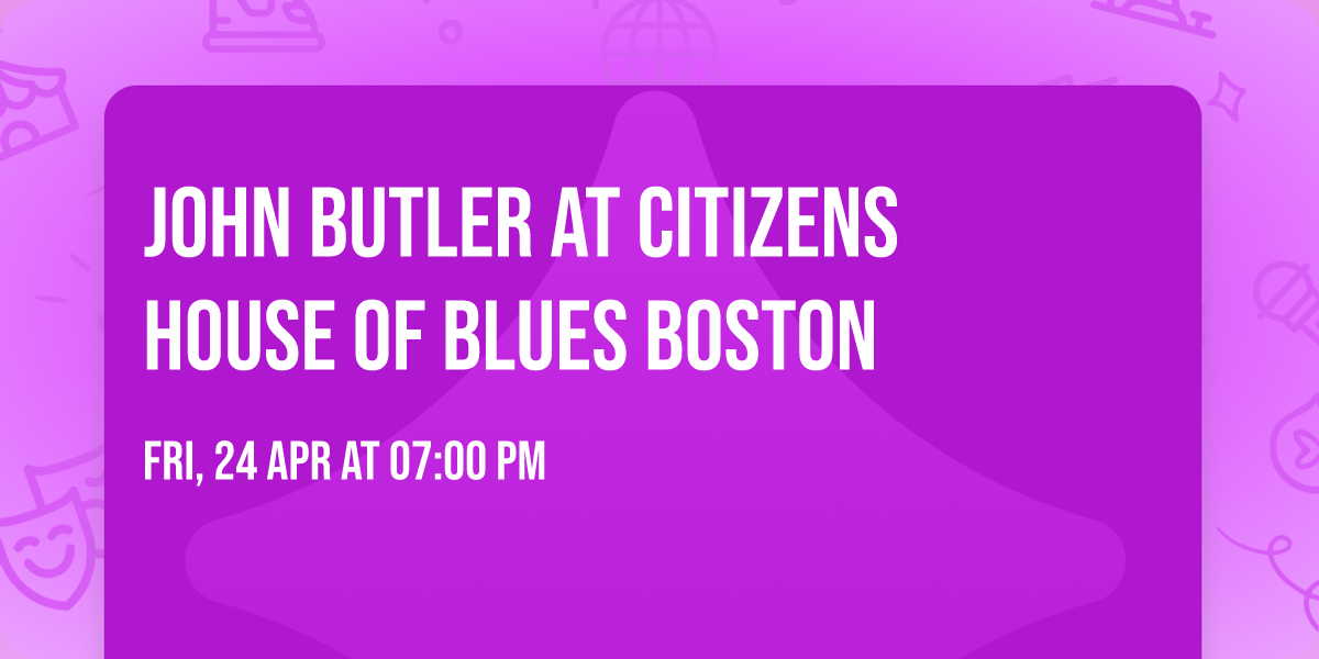 John Butler at Citizens House of Blues Boston