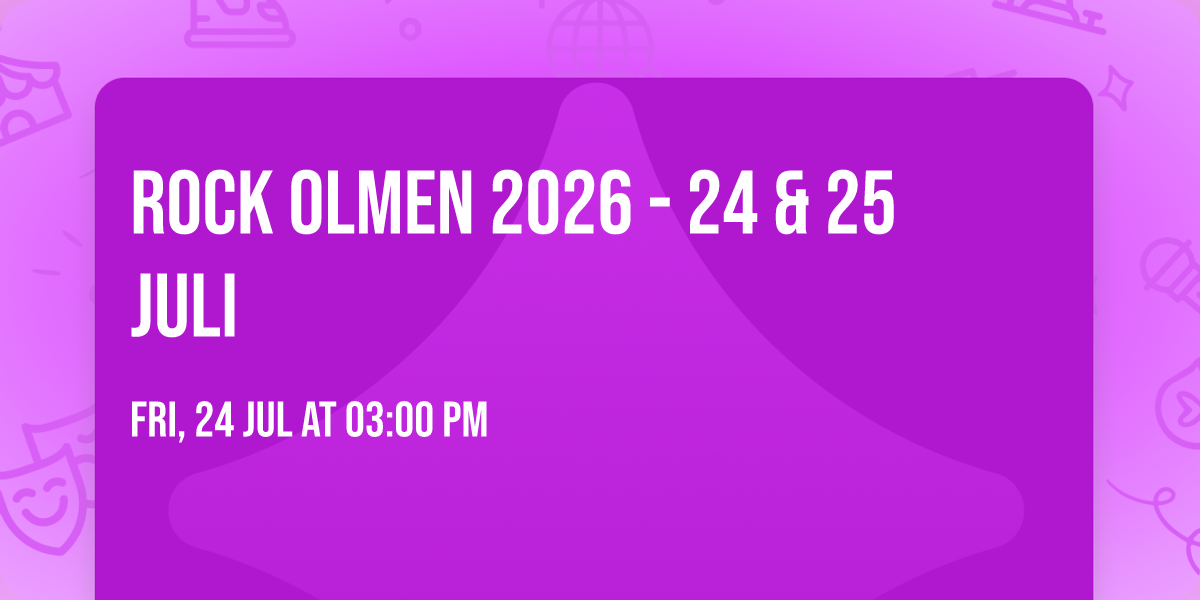 Rock Olmen 2026 - 24 & 25 juli