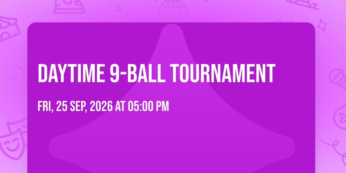 Daytime 9-Ball Tournament, 2401-G North Point Blvd, Dundalk, MD, 25 ...
