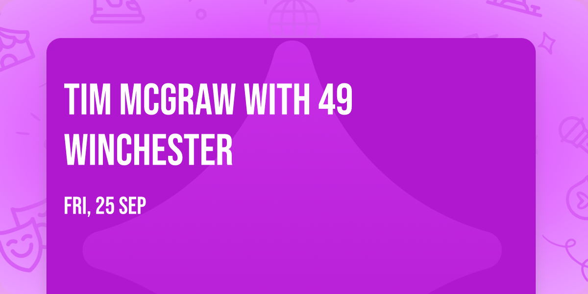 Tim McGraw with 49 Winchester