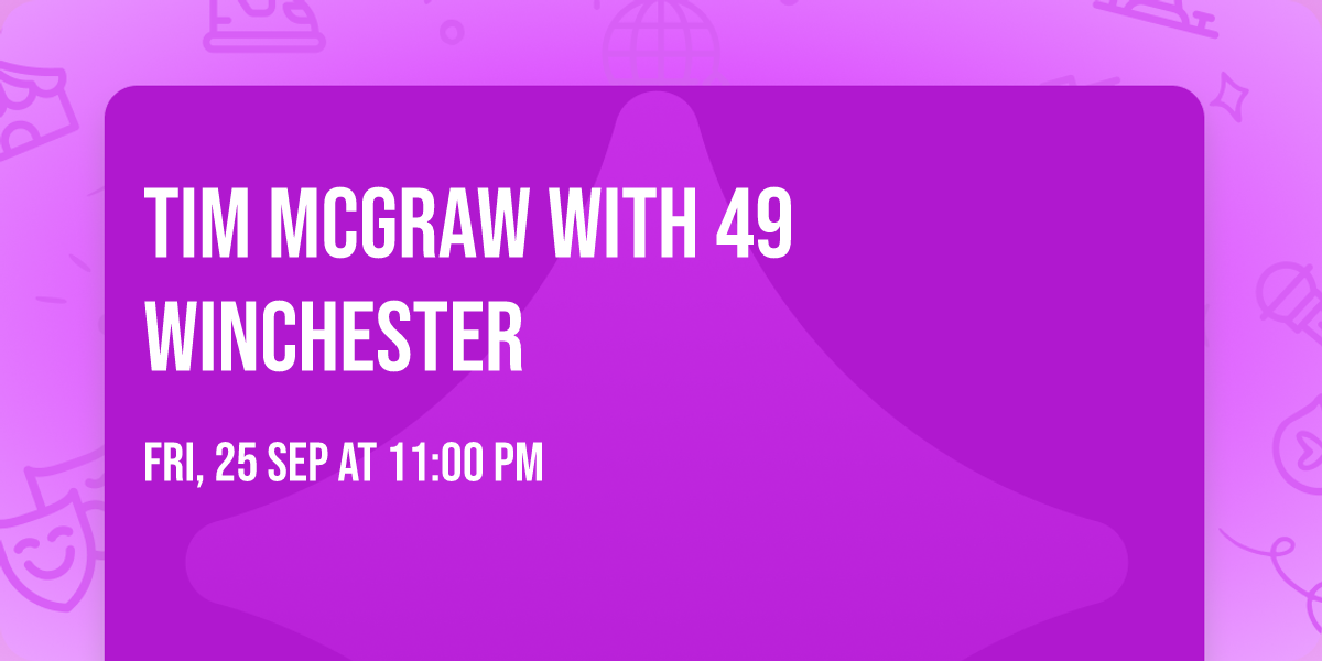 Tim McGraw with 49 Winchester