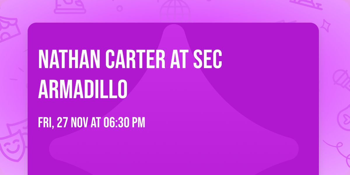 Nathan Carter at SEC Armadillo