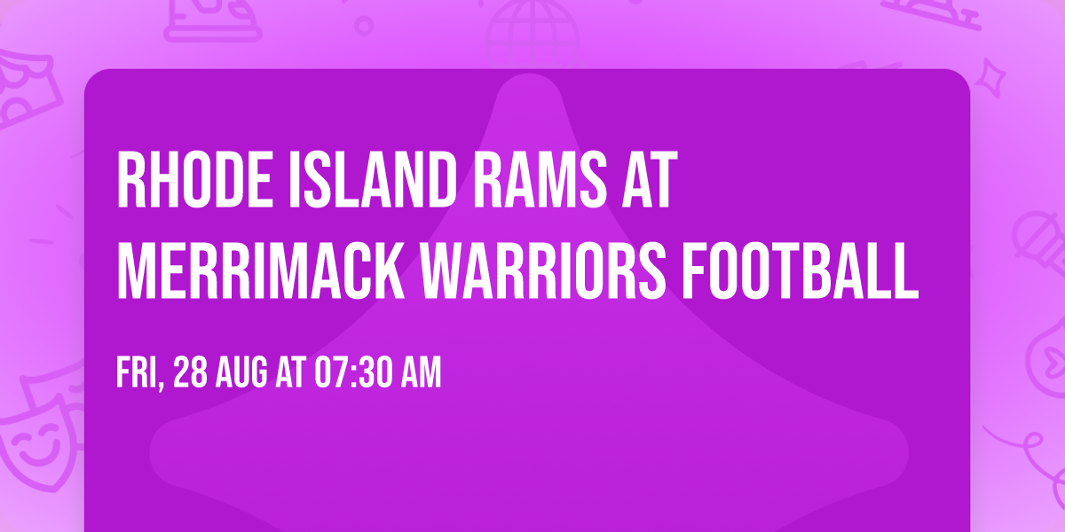 Rhode Island Rams at Merrimack Warriors Football
