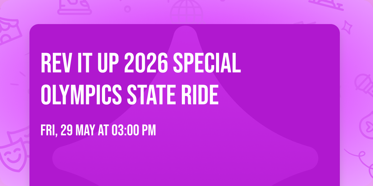 Rev It Up 2026 Special Olympics State Ride