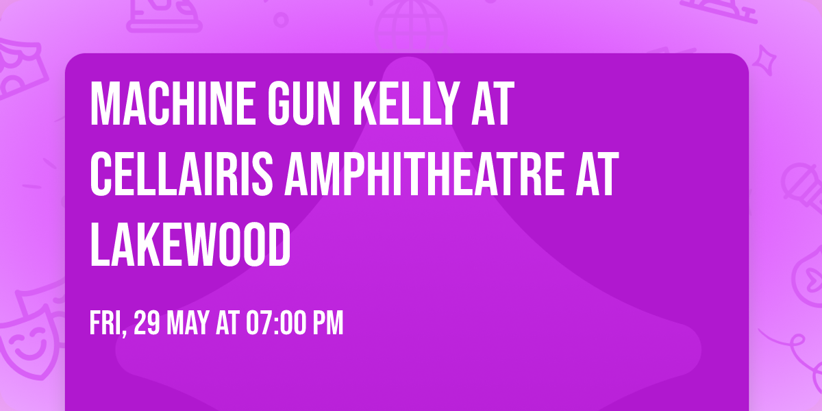 Machine Gun Kelly at Cellairis Amphitheatre at Lakewood