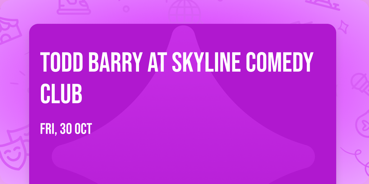 Todd Barry at Skyline Comedy Club