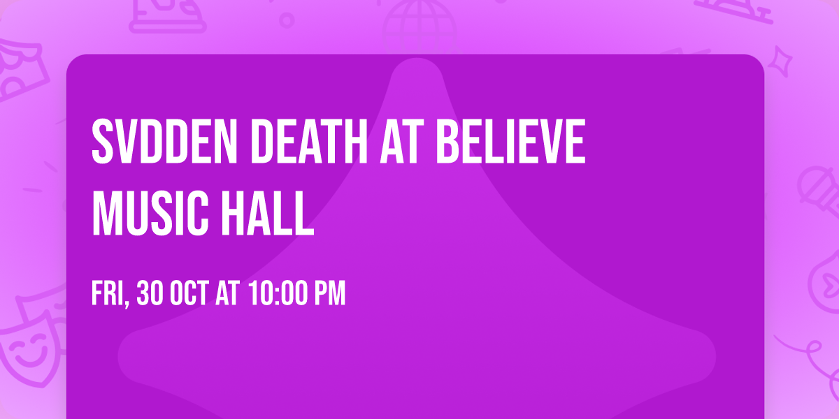 SVDDEN DEATH at Believe Music Hall
