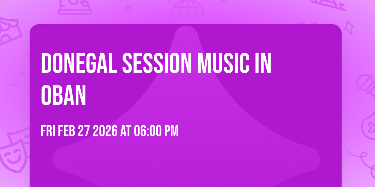 DONEGAL session music in OBAN 🎻