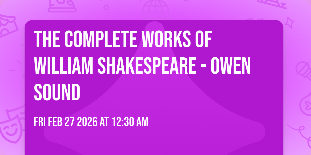 The Complete Works of William Shakespeare - Owen Sound
