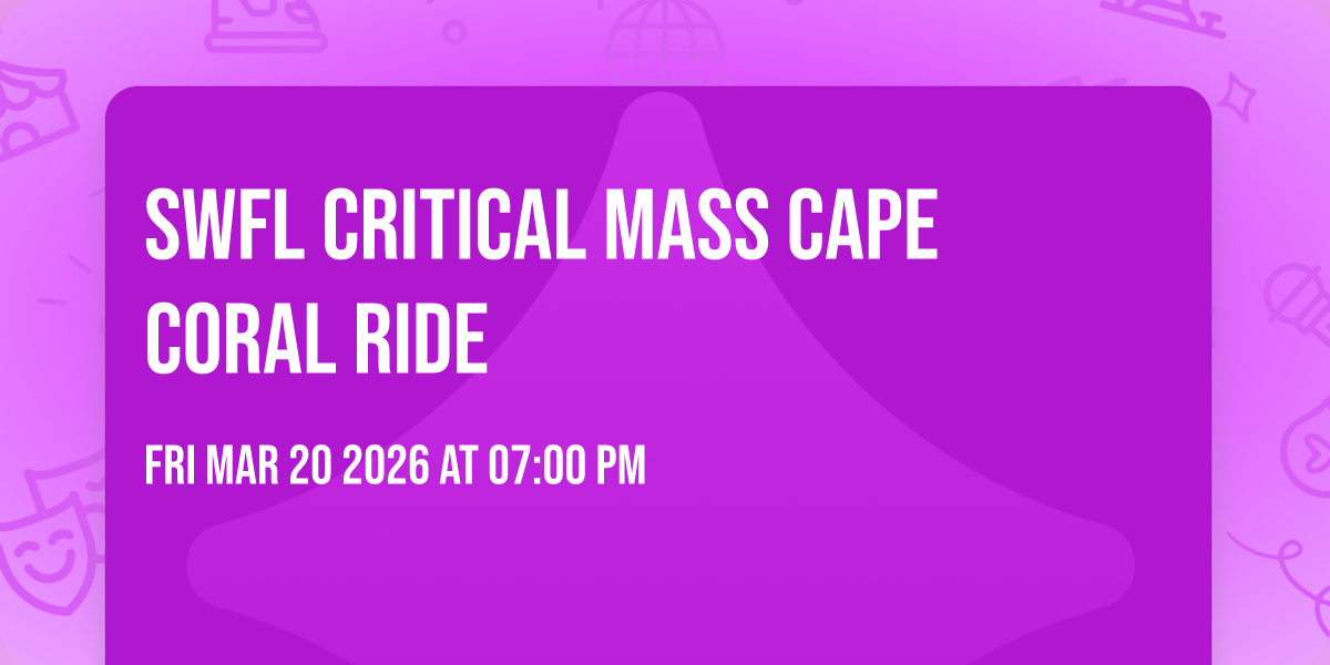 SWFL Critical Mass Cape Coral Ride