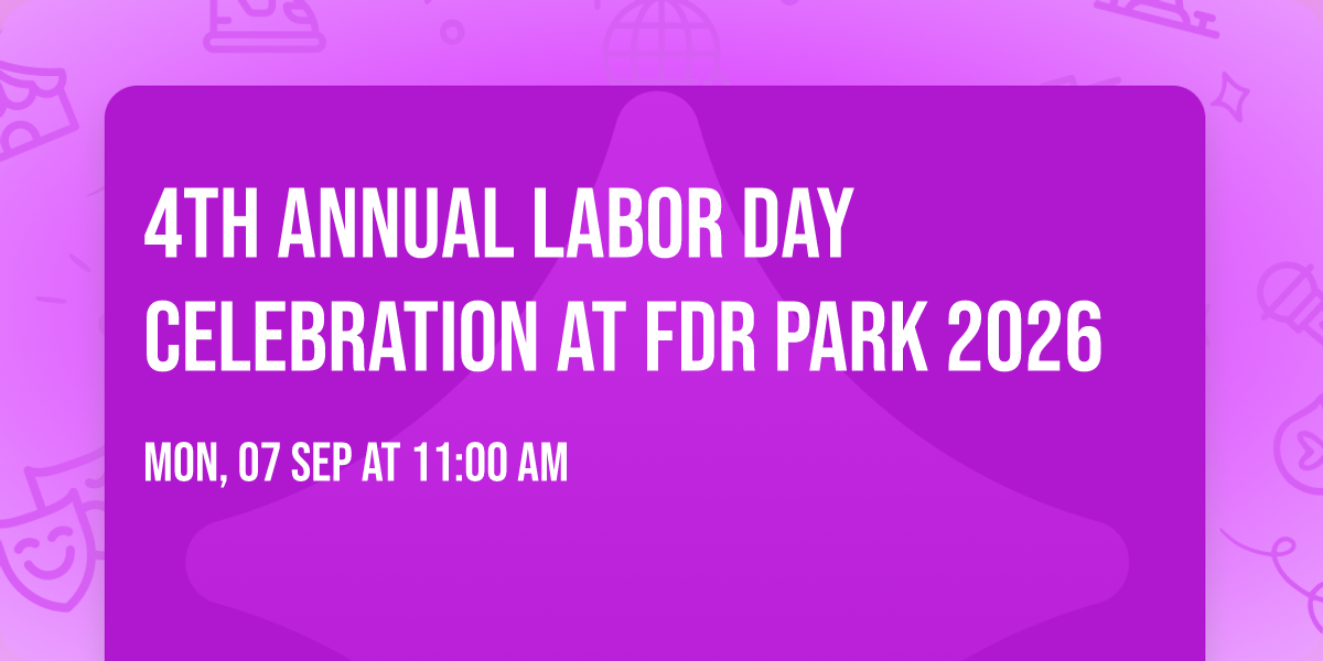 4th Annual Labor Day Celebration at FDR Park 2026