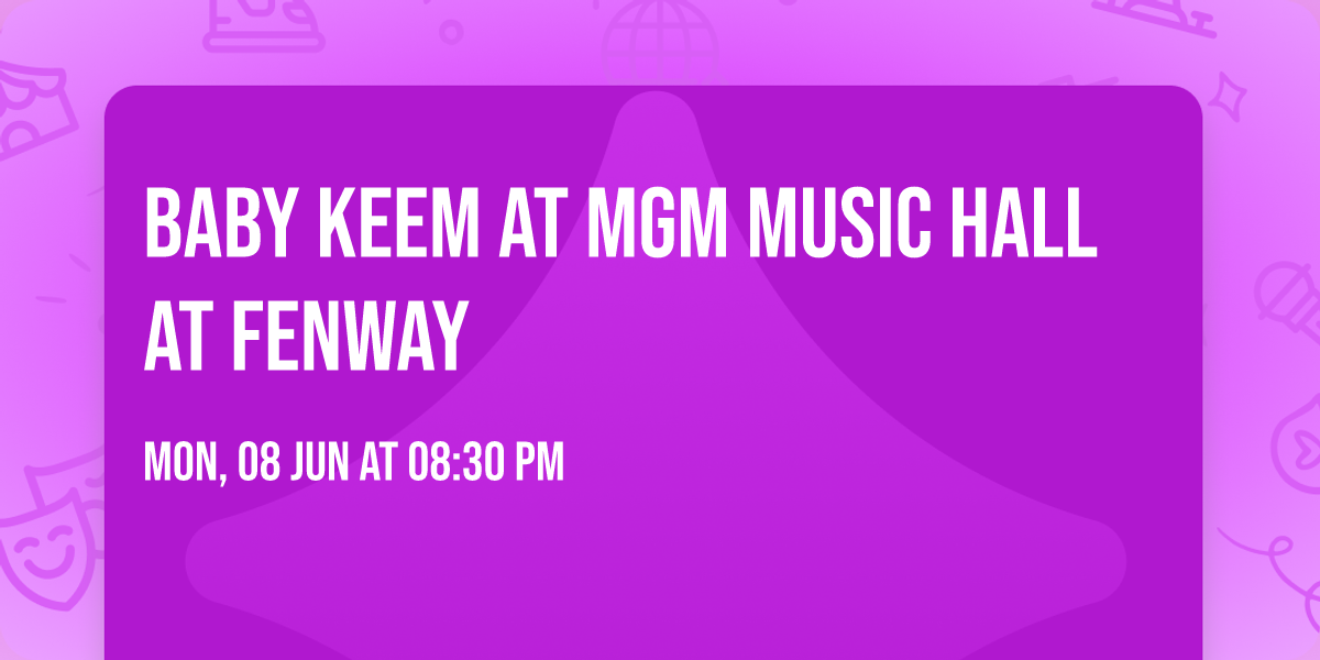 Baby Keem at MGM Music Hall at Fenway